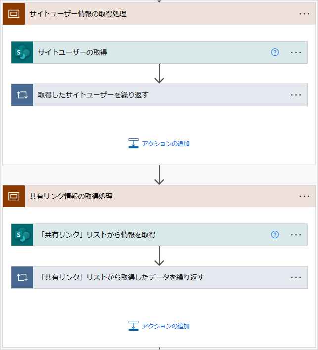 Power Automate と Office Script を合わせて 1 つのフローにする(スコープ部分1)